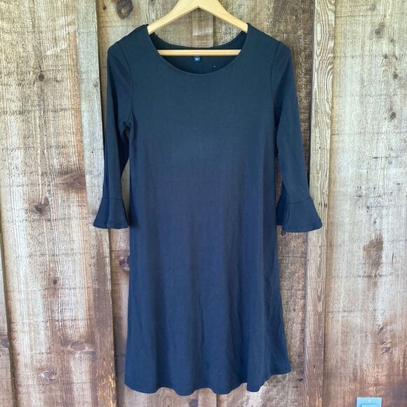 Chadwicks Belle Sleeve Pull over Black Knit Dress - Picture 1 of 4